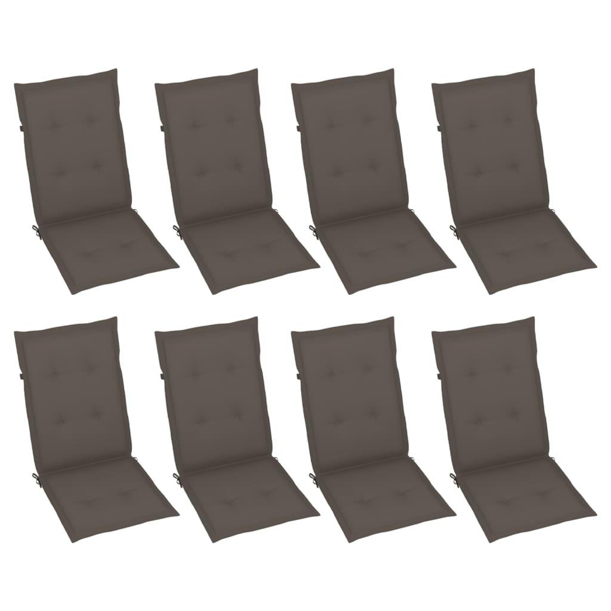 Voir la diapositive 3 : VIDAXL Chaises inclinables de jardin et coussins lot de 8 Gris Acacia