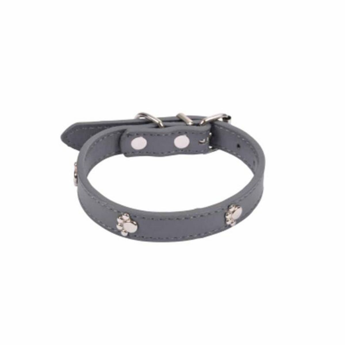 Paris Prix Collier Fantaisie pour Chien  Pattes  35cm Anthracite