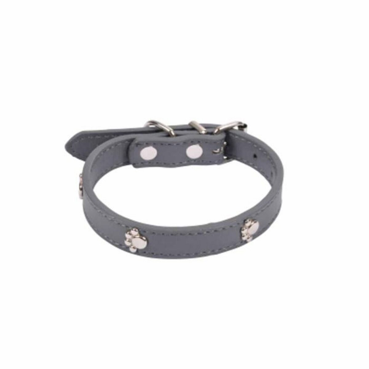 Paris Prix Collier Fantaisie pour Chien  Pattes  35cm Anthracite