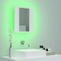 Voir la diapositive 4 : VIDAXL Armoire salle de bain a miroir LED Blanc 40x12x45 cm Acrylique