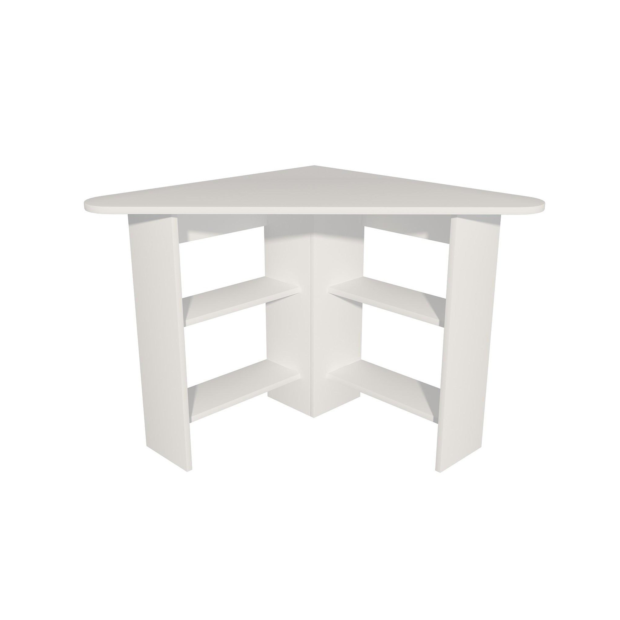 Habitat et Jardin Bureau en bois  corner   - 80 x 80 x 73 cm - blanc