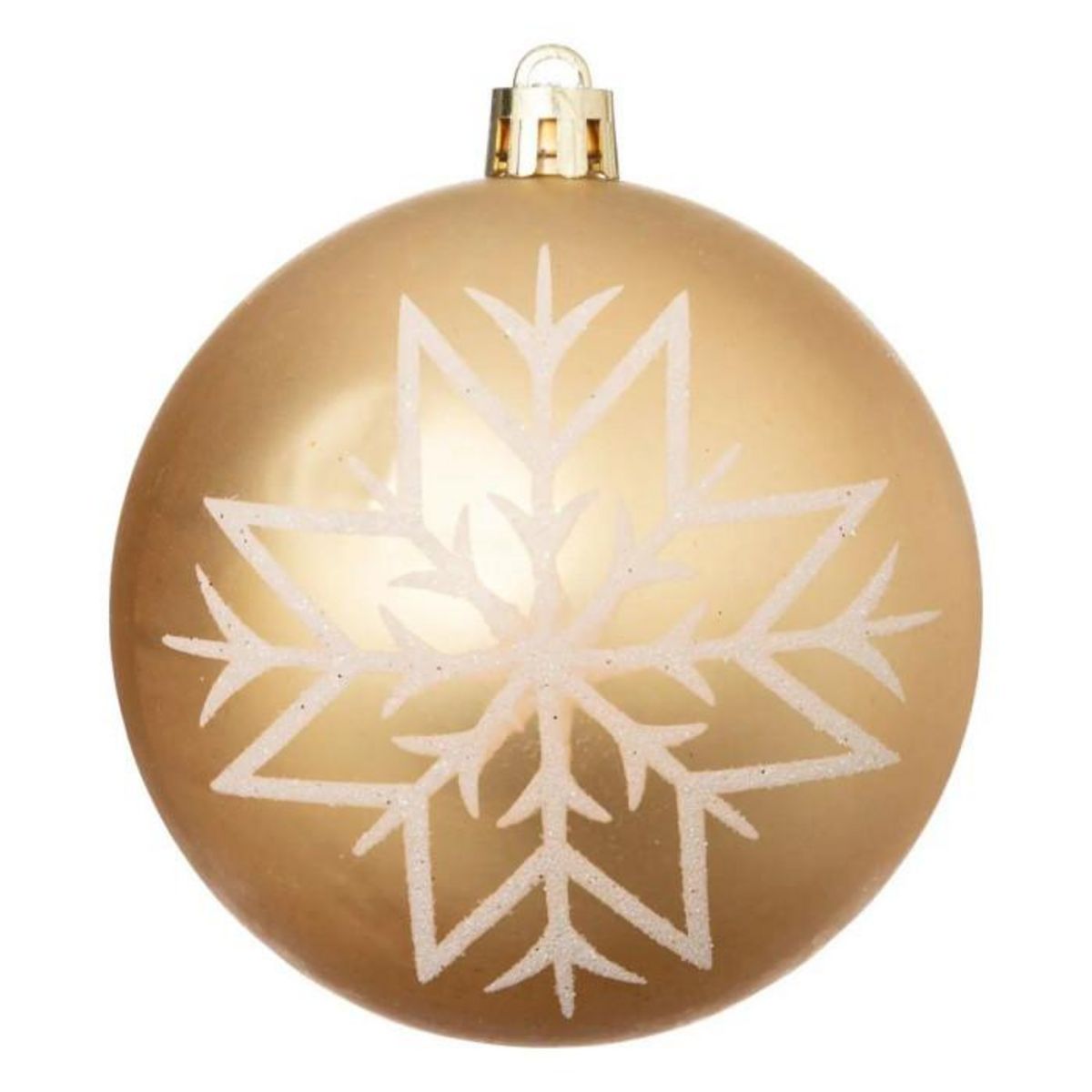 ATMOSPHERA Lot de 8 Boules de Noël  Maison des Couleurs  8cm Or & Blanc