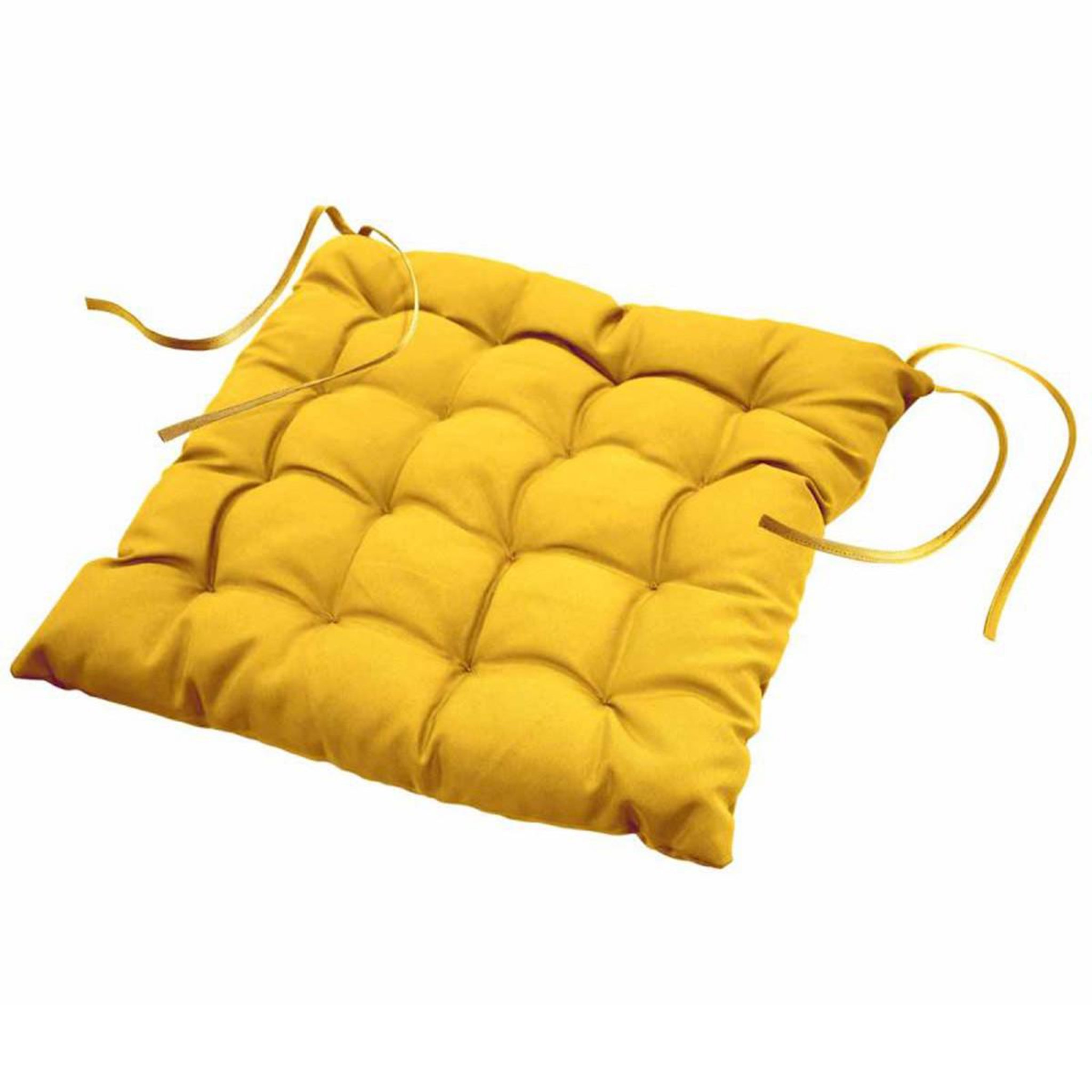 Douceur d'Intérieur Galette de Chaise Matelassée  Essentiel  40x40cm Miel
