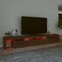 Voir la diapositive 5 : VIDAXL Meuble TV avec lumieres LED Chene marron 260x36,5x40 cm