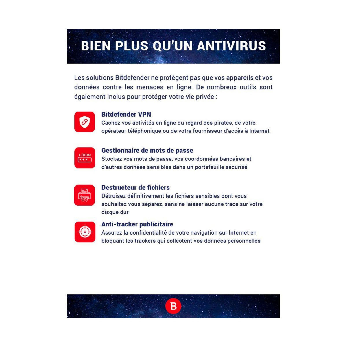 BITDEFENDER Logiciel antivirus et optimisation Internet Security  - 1 an - 1 poste