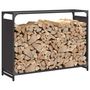 Voir la diapositive 4 : VIDAXL Portant de bois chauffage noir 90x28x65 cm