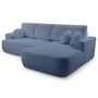 Voir la diapositive 6 : BEST MOBILIER Candela - canapé d'angle droit 4 places - convertible avec coffre - en tissu bouclette