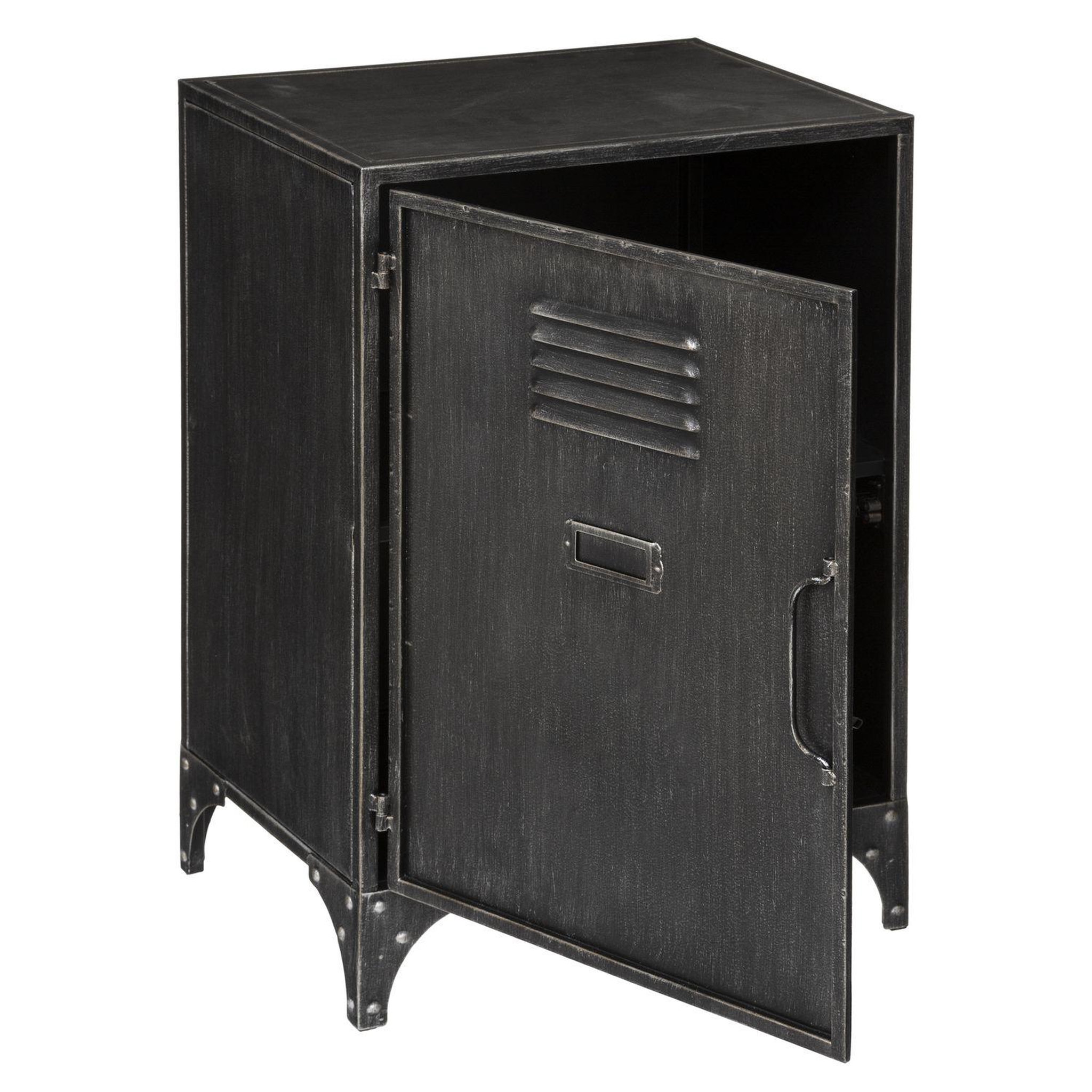 Voir la diapositive 2 : ATMOSPHERA Table de chevet 1 porte Sevin - Gris anthracite