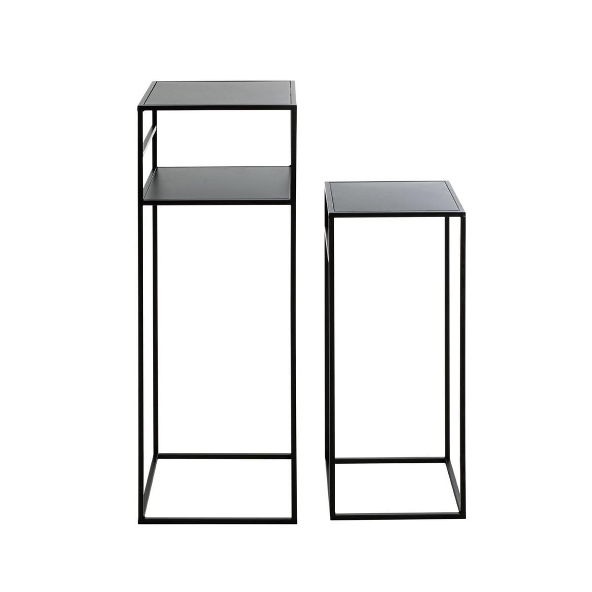 Voir la diapositive 2 : Paris Prix Lot de 2 tables d'appoint design  mino  85cm noir