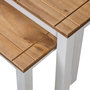 Voir la diapositive 5 : VIDAXL Tables gigognes 2pcs Blanc Bois pin massif Assortiment Panama