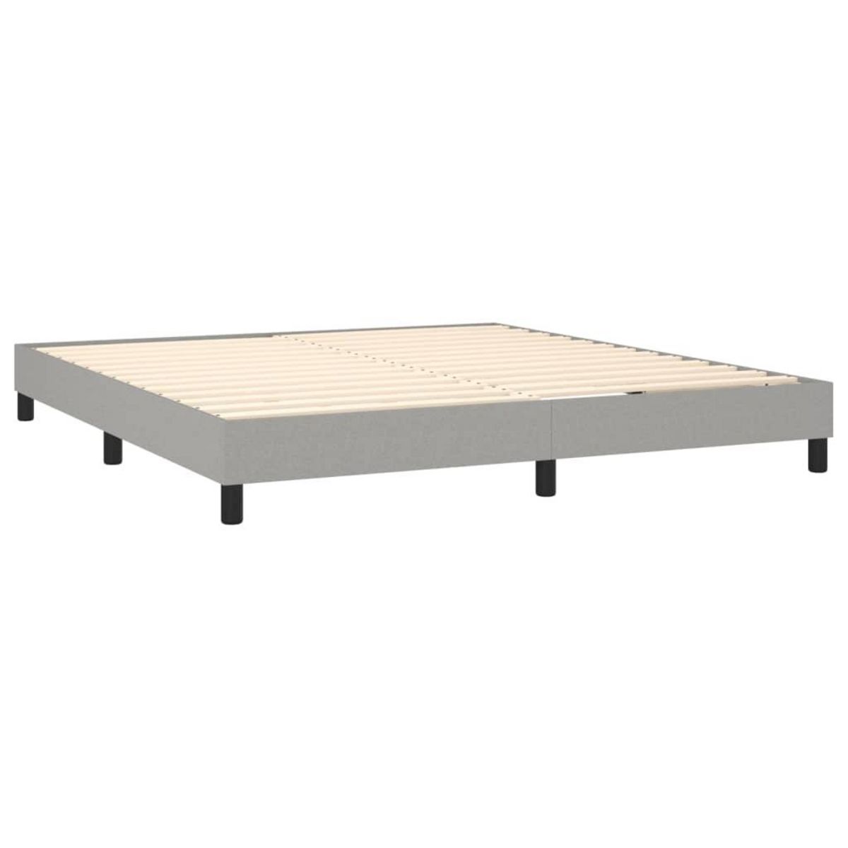 VIDAXL Sommier a lattes de lit avec matelas Gris clair 180x200cm Tissu