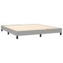 Voir la diapositive 4 : VIDAXL Sommier a lattes de lit avec matelas Gris clair 180x200cm Tissu
