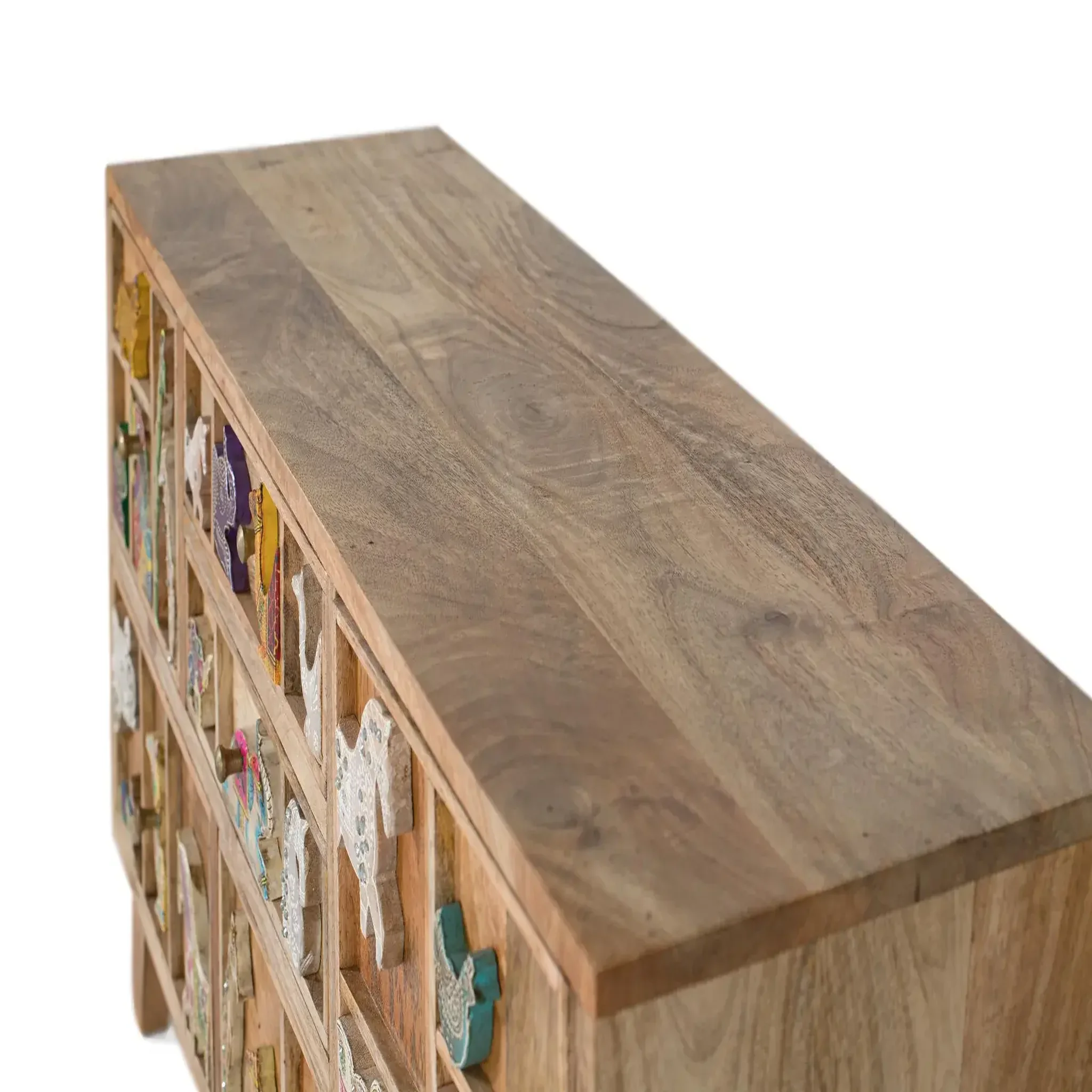 Voir la diapositive 5 : GINER Y COLOMER SL Commode en bois de manguier 100 cm style rustique vintage