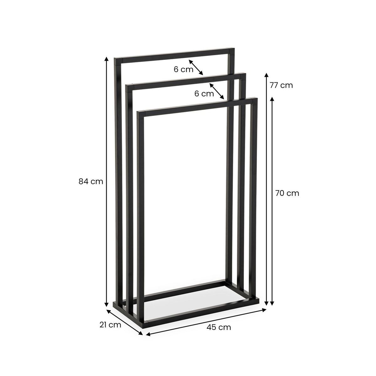 IDIMEX Porte-serviettes KUNO, en métal