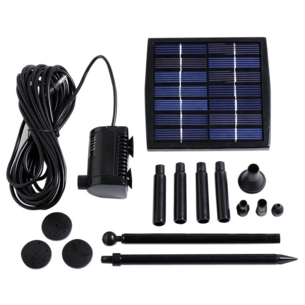 LINXOR Pompe à eau solaire pour fontaine, bassin ou jardin avec câble de 5m