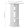Voir la diapositive 6 : VIDAXL Table de bar Blanc 60x60x110 cm