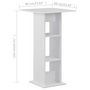 Voir la diapositive 6 : VIDAXL Table de bar Blanc 60x60x110 cm