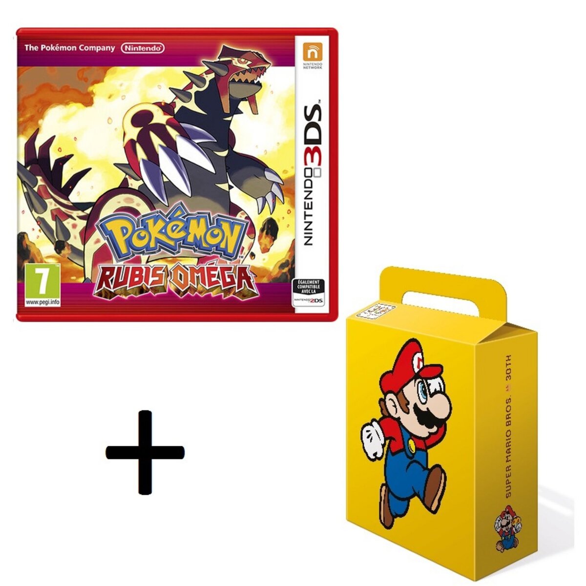 Pokémon Rubis Oméga 3DS + Boite cadeau "Mario" pour jeu 3DS