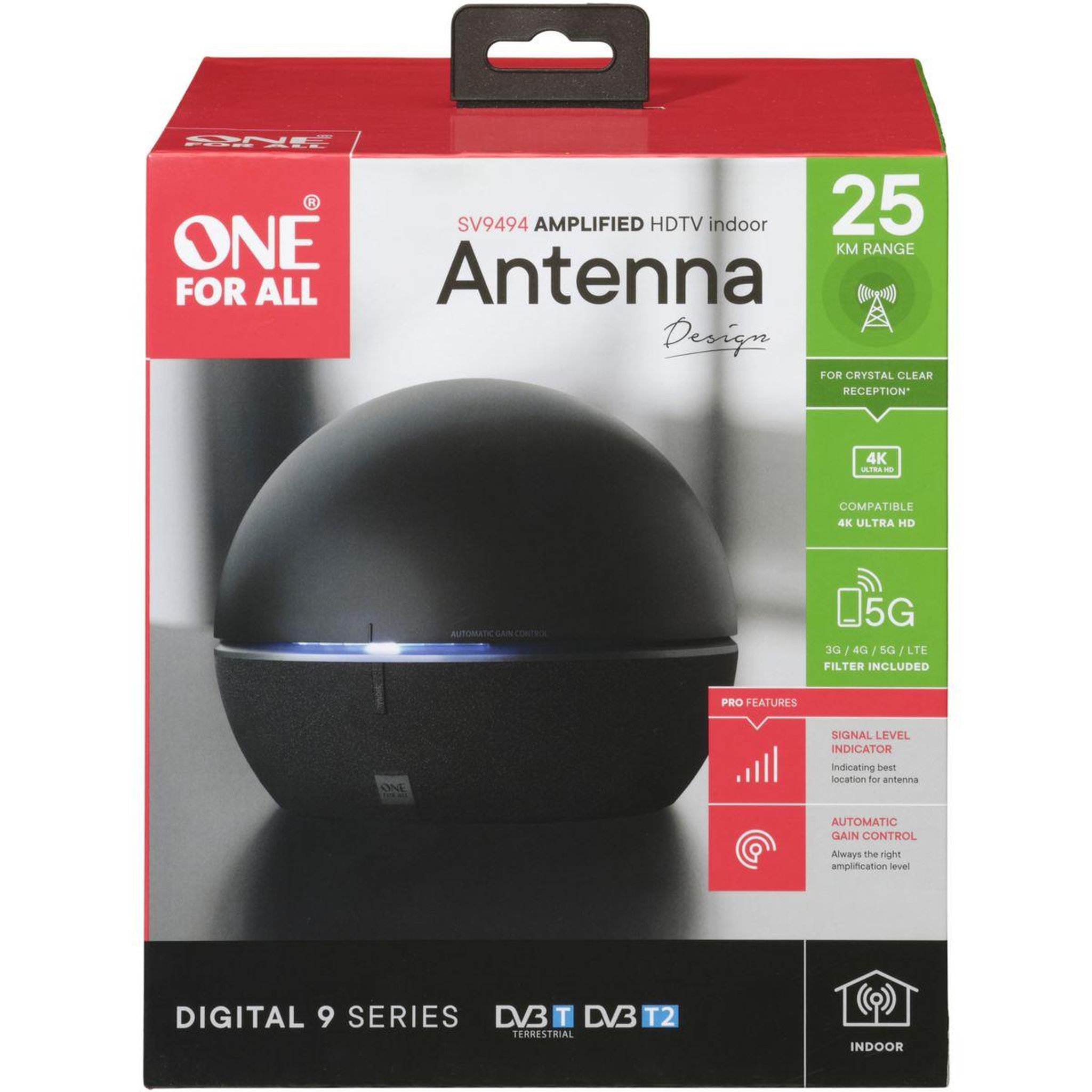 Voir la diapositive 2 : One For All Antenne intérieure SV9494 filtre 5G