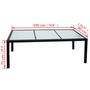 Voir la diapositive 6 : VIDAXL Ensemble a manger d'exterieur 9pcs coussins resine tressee noir