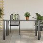 Voir la diapositive 1 : VIDAXL Table de jardin Noir 150x90x74 cm Aluminium et verre