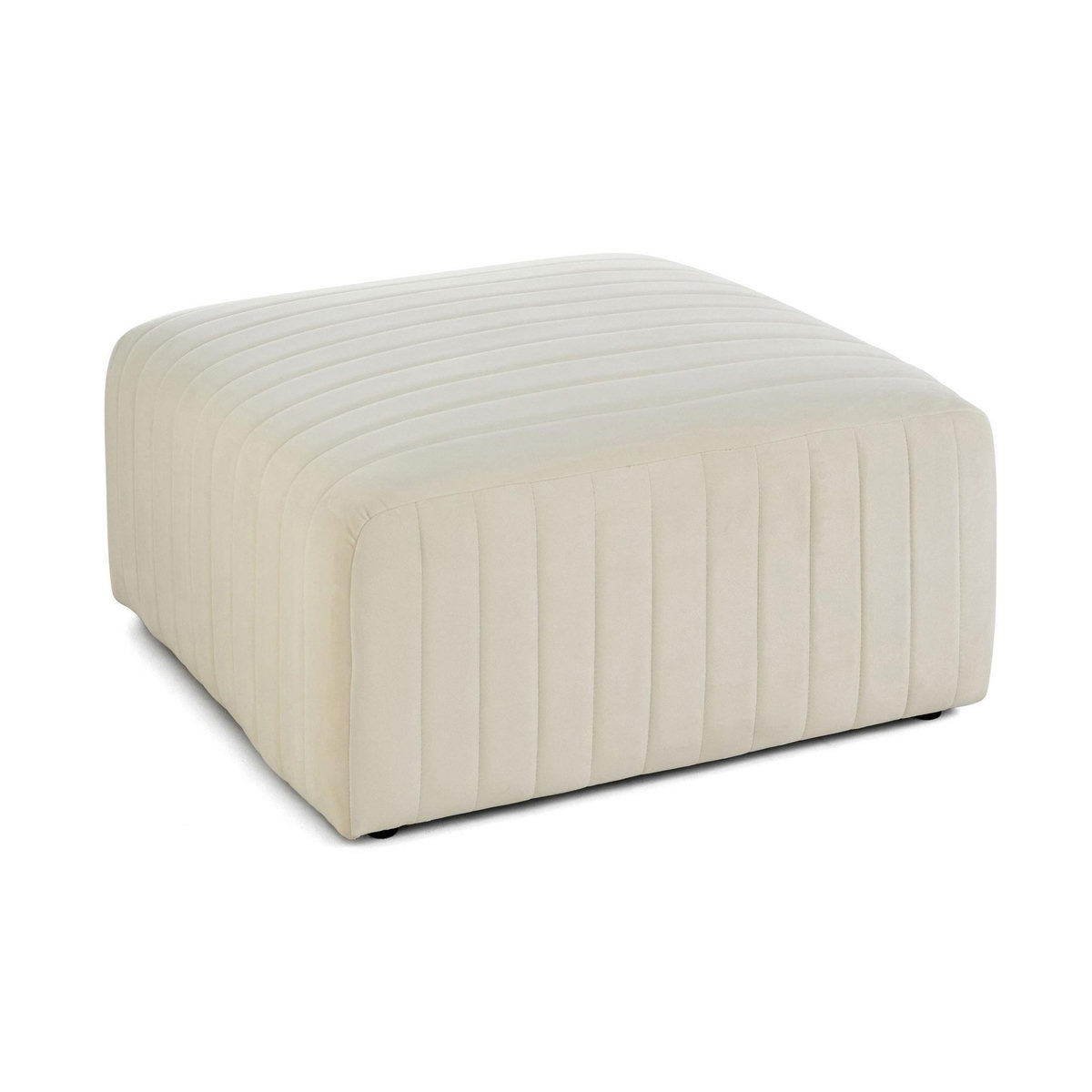 LISA DESIGN Nova - canapé modulable d'angle gauche - 5 places - avec pouf d'appoint - en velours