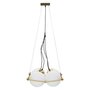 Voir la diapositive 1 : Paris Prix Lampe Suspension en Verre  Japan  45cm Blanc & Or