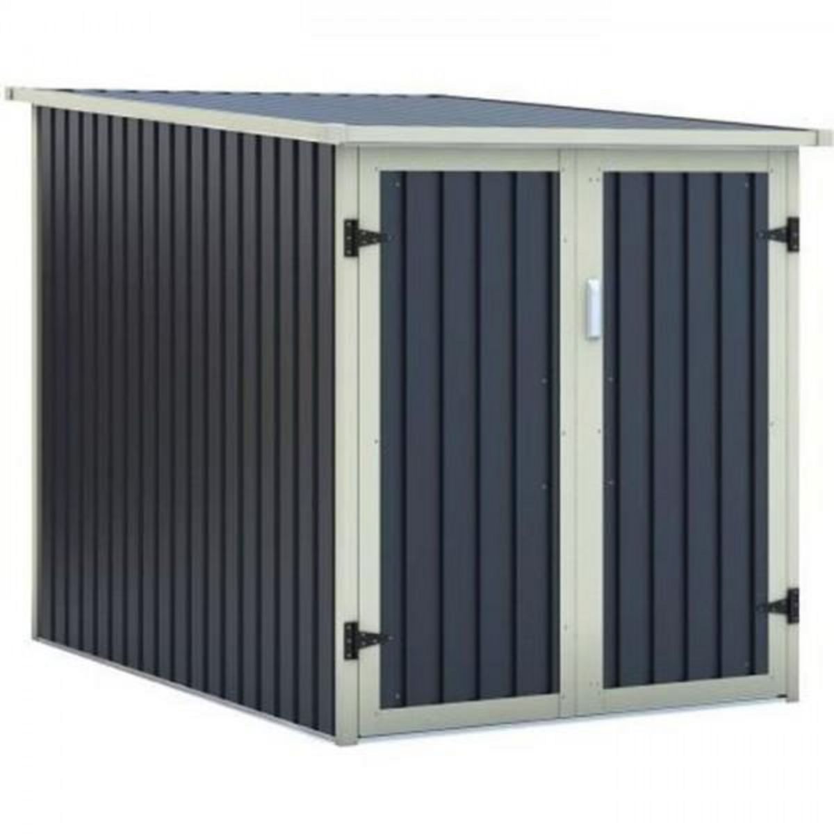 MARKET24 Abri pour 2 vélos en métal - 2,81 m² - Gris anthracite