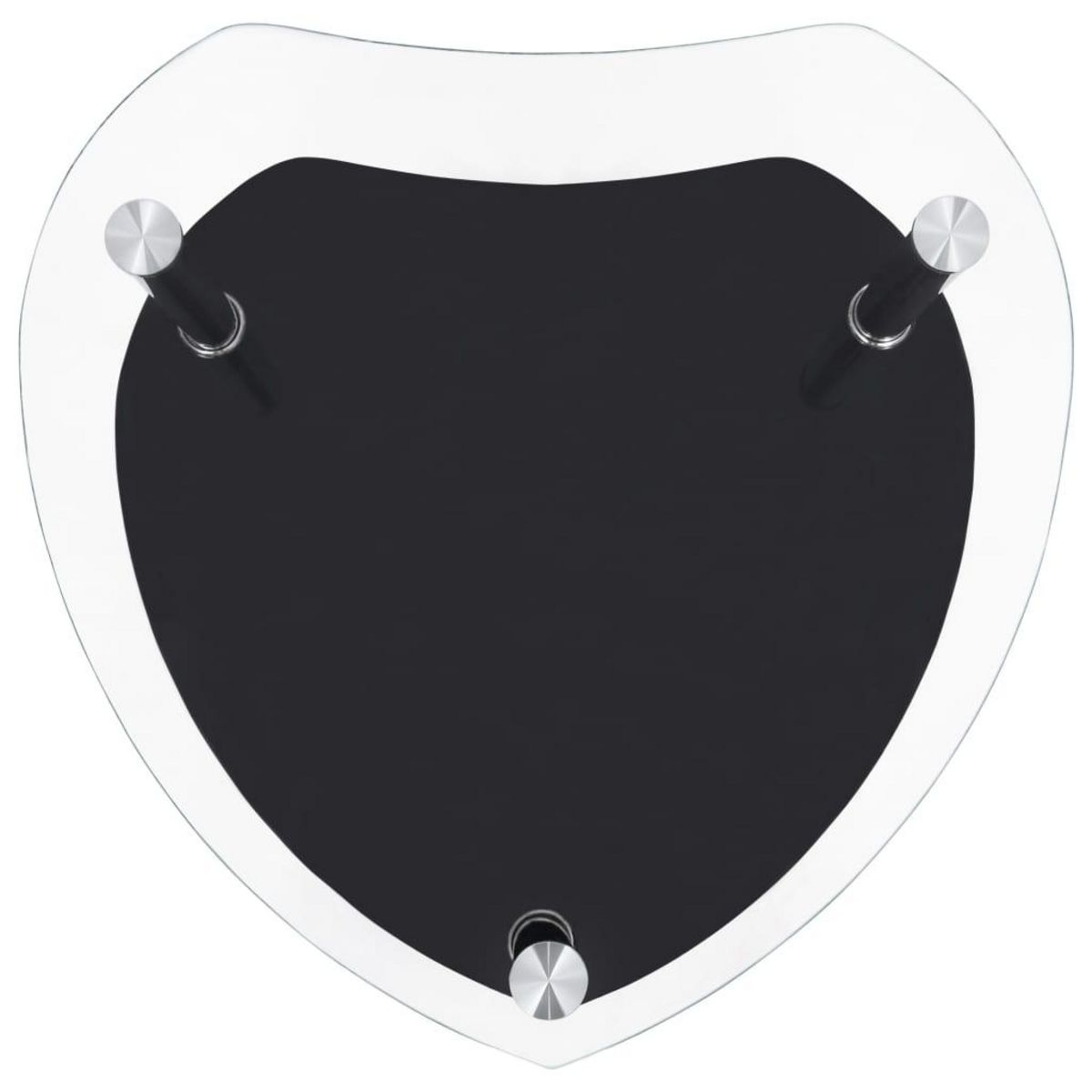 VIDAXL Table 2 niveaux Transparent et noir 38x38x50 cm Verre trempe