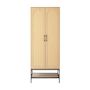 Voir la diapositive 3 : BEST MOBILIER Nagato - armoire - cannage et effet bois - 80 cm