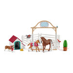 Schleich Chevaux invités d'Hannah avec la chienne Ruby de l'univers Horse club