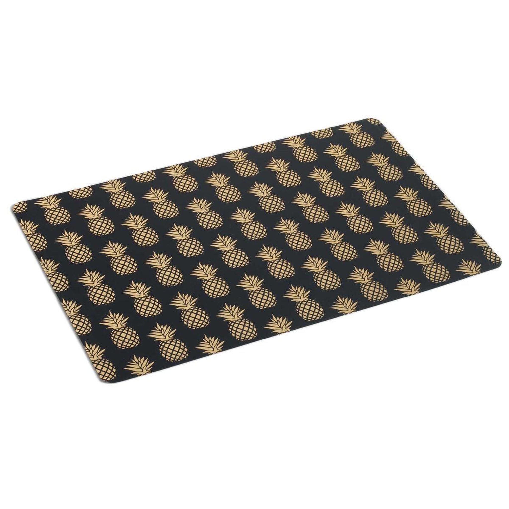 Voir la diapositive 1 : Douceur d'Intérieur Set de table métallisé  ananas gold  28x43cm noir