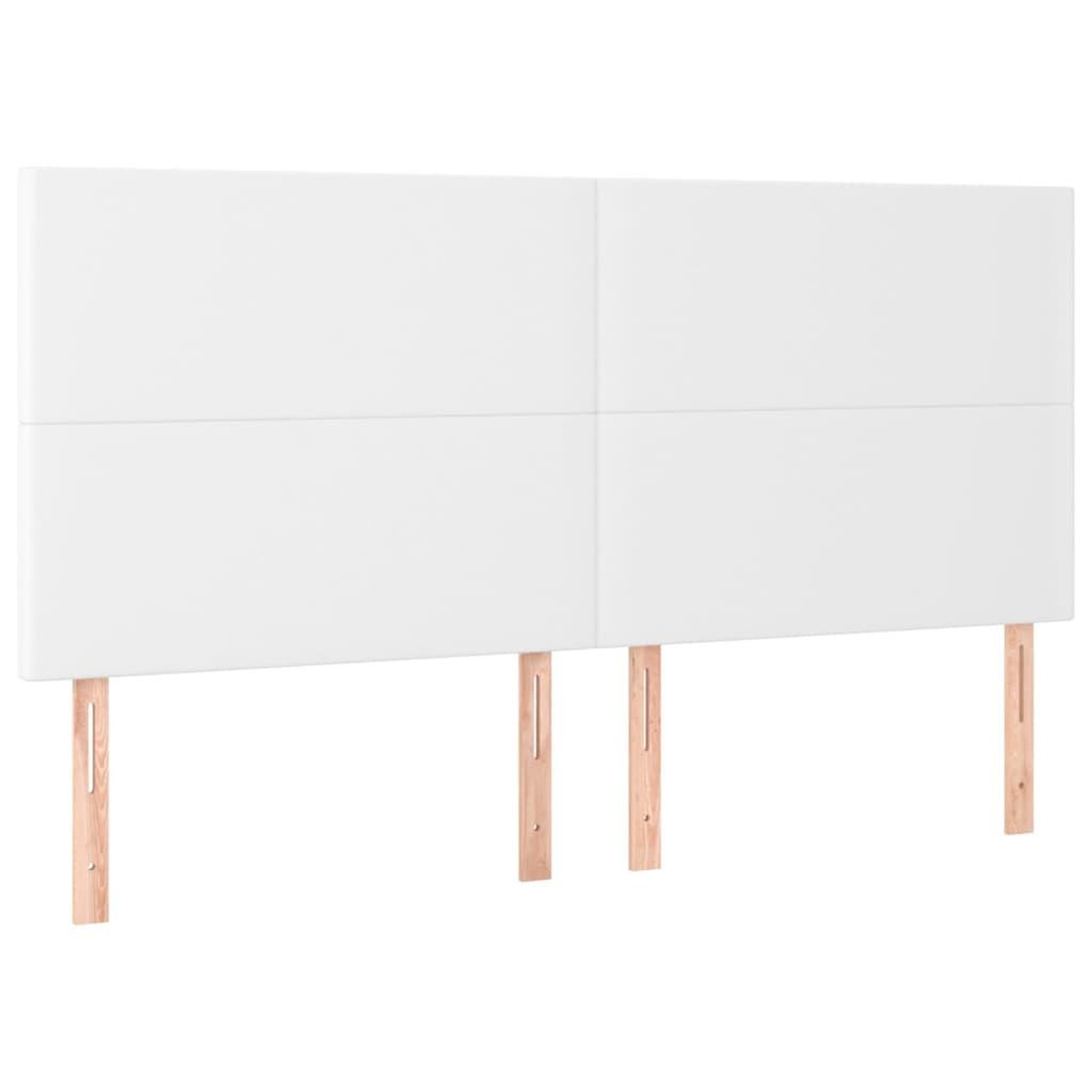 Voir la diapositive 2 : VIDAXL Tetes de lit 4 pcs Blanc 100x5x78/88 cm Similicuir