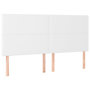 Voir la diapositive 2 : VIDAXL Tetes de lit 4 pcs Blanc 100x5x78/88 cm Similicuir