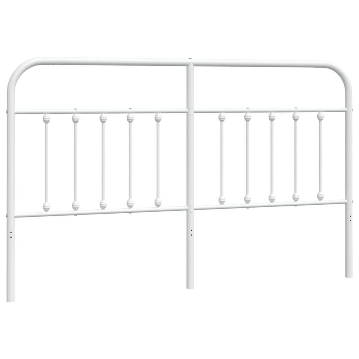 VIDAXL Tete de lit metal blanc 180 cm