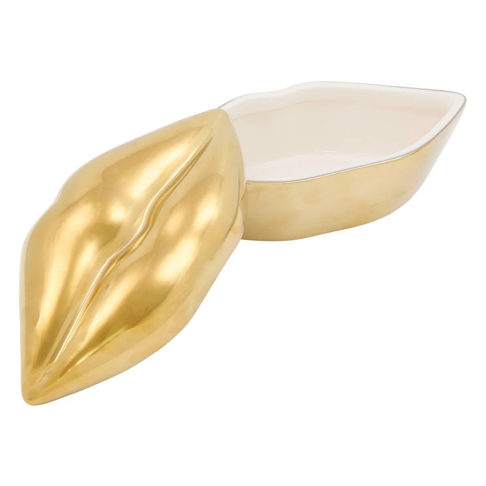 Voir la diapositive 2 : ATMOSPHERA Boîte Déco Lèvres  Crush  20cm Or
