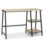 VS VENTA-STOCK Bureau Lisboa Noir, Table pour PC, Style Industriel, 105 cm Longueur