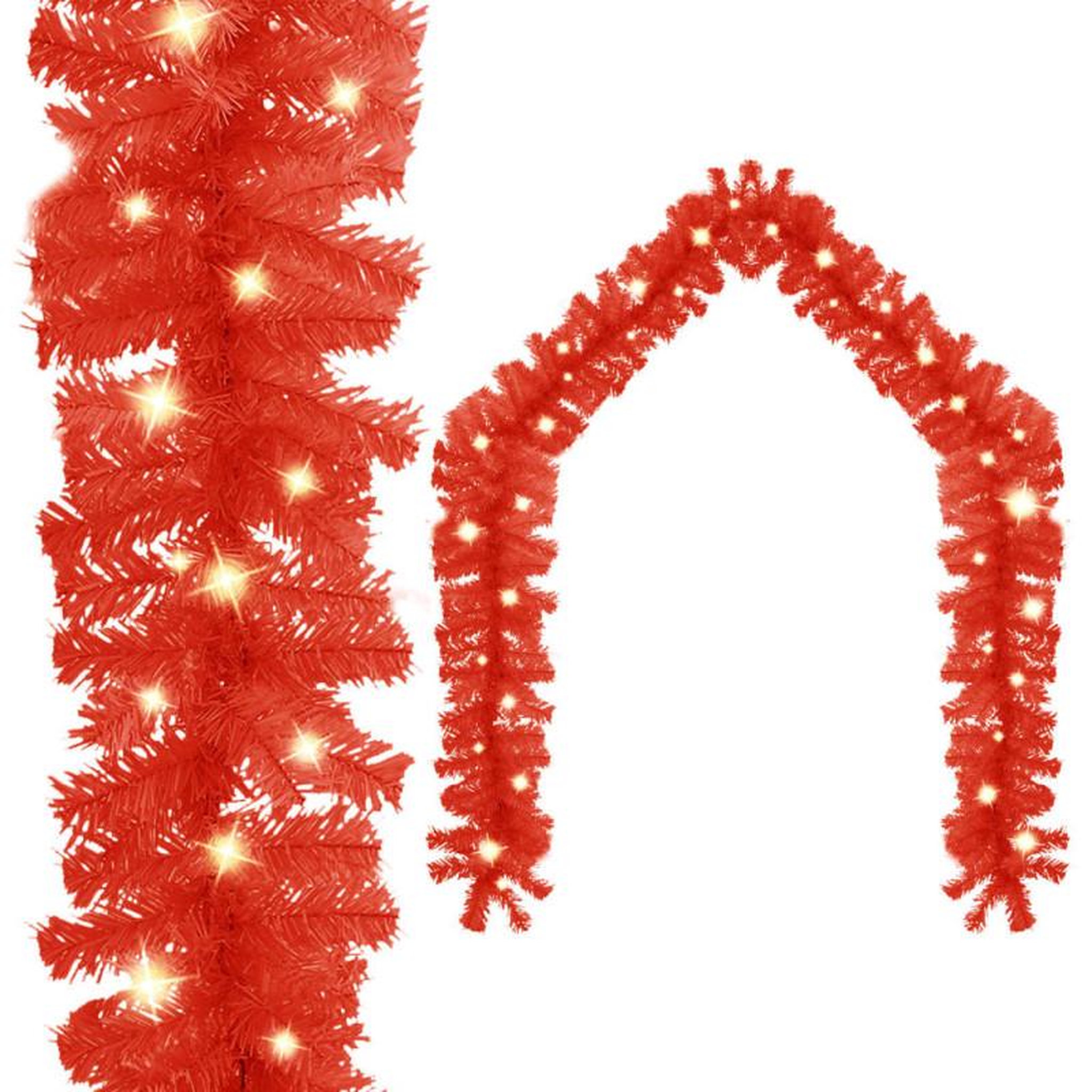 Voir la diapositive 1 : VIDAXL Guirlande de Noël avec lumières LED 5 m Rouge