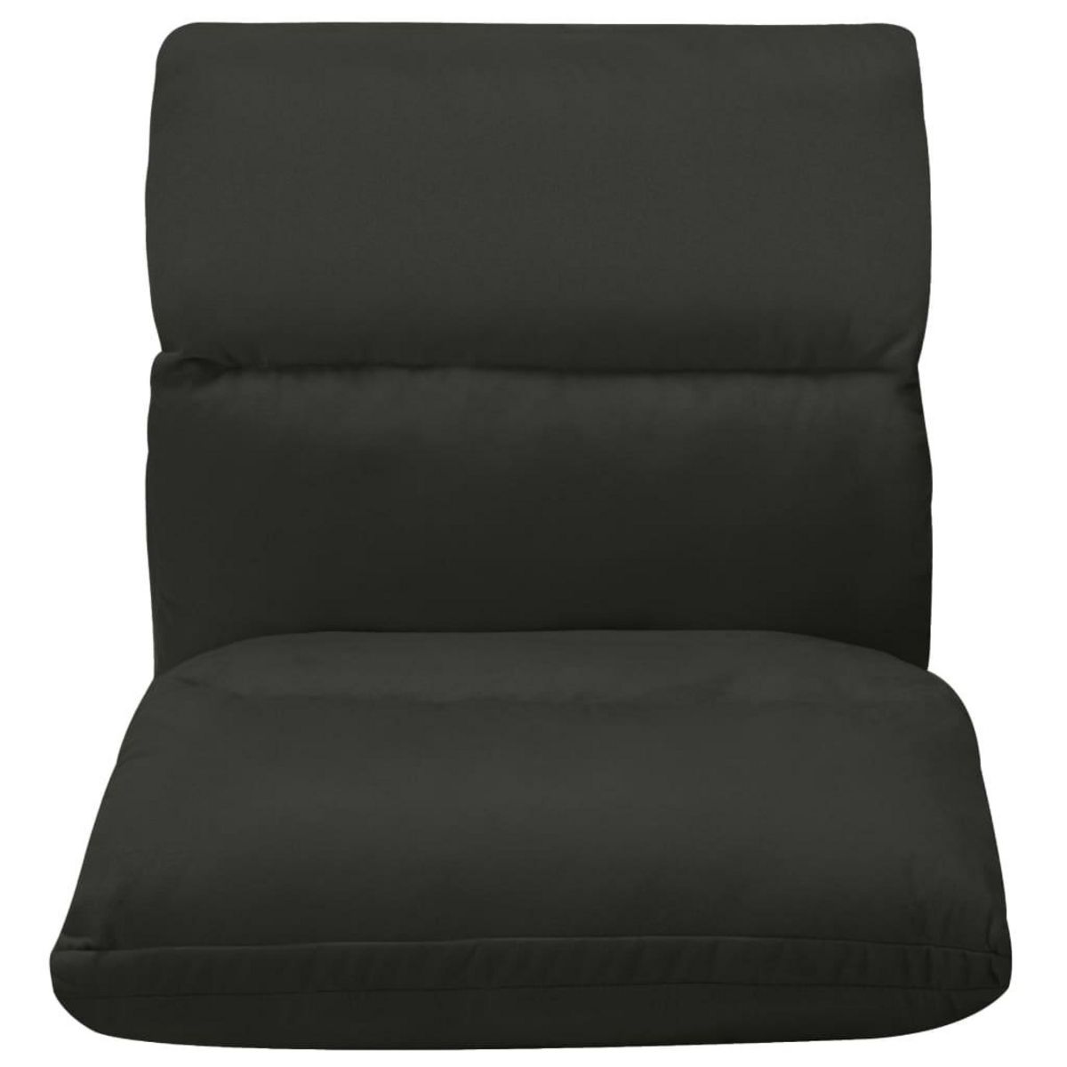 VIDAXL Chaise pliable de sol Noir Microfibre