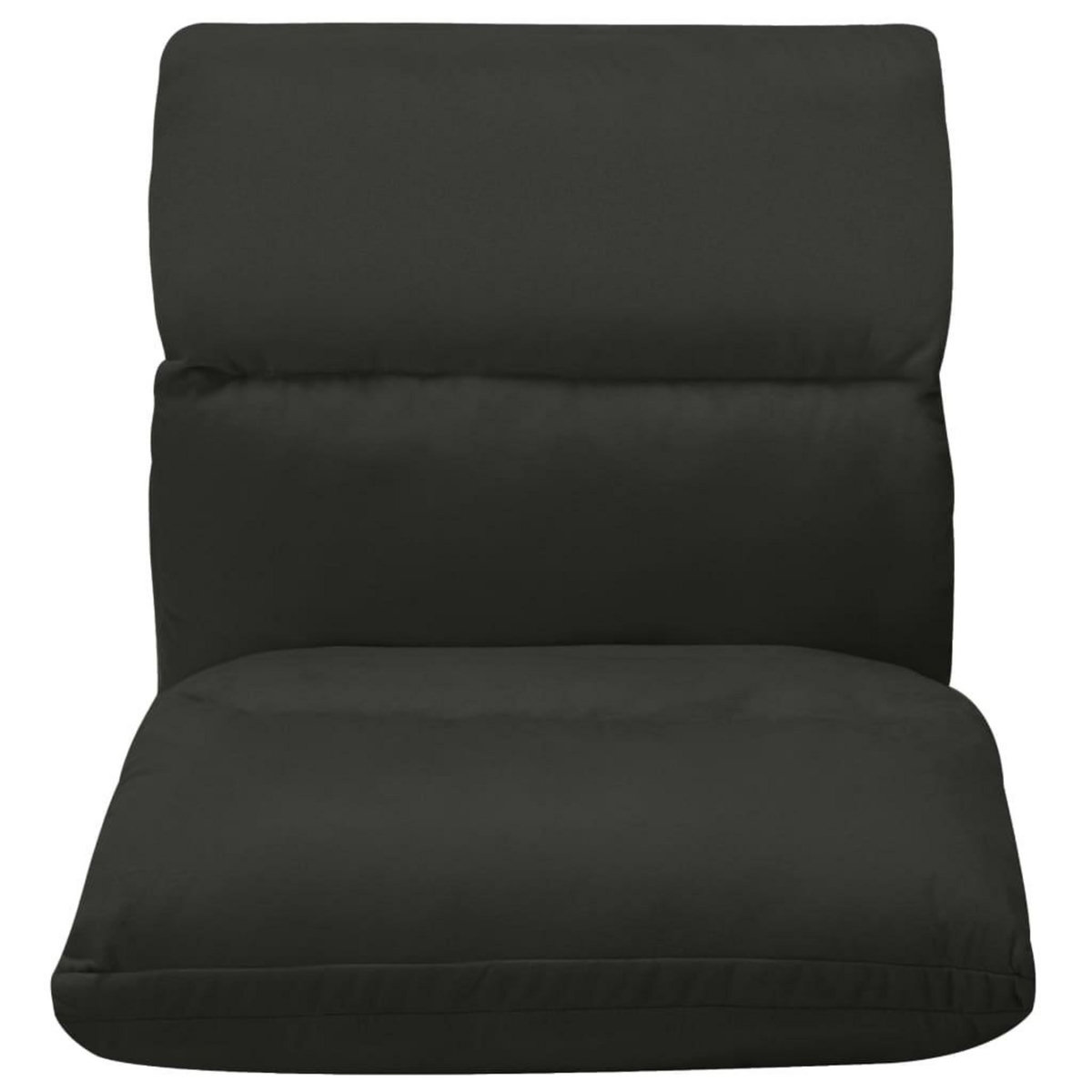 VIDAXL Chaise pliable de sol Noir Microfibre