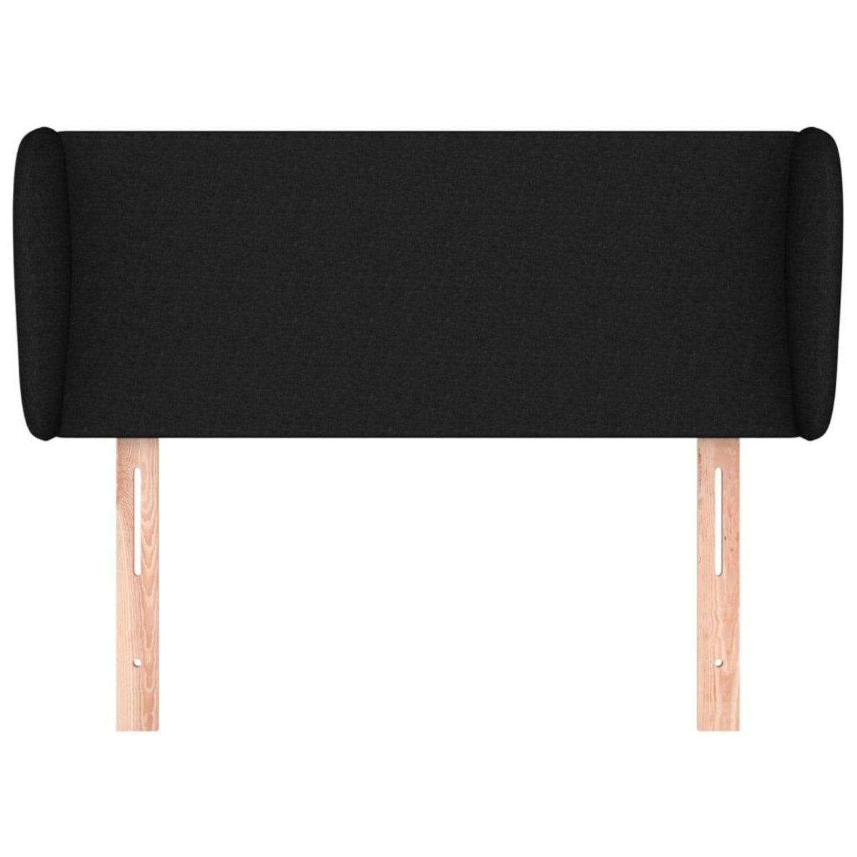 VIDAXL Tete de lit avec oreilles Noir 103x23x78/88 cm Tissu