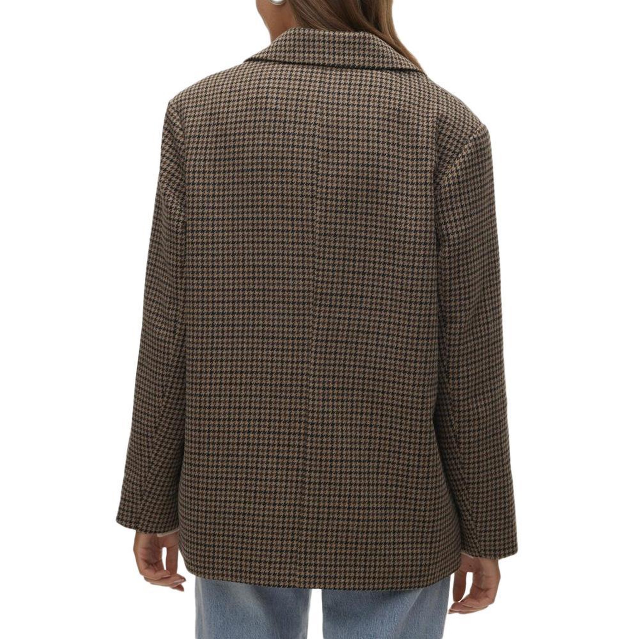 Voir la diapositive 2 : Vero Moda Blazer Pied poule Marron Femme Vero Moda Julie