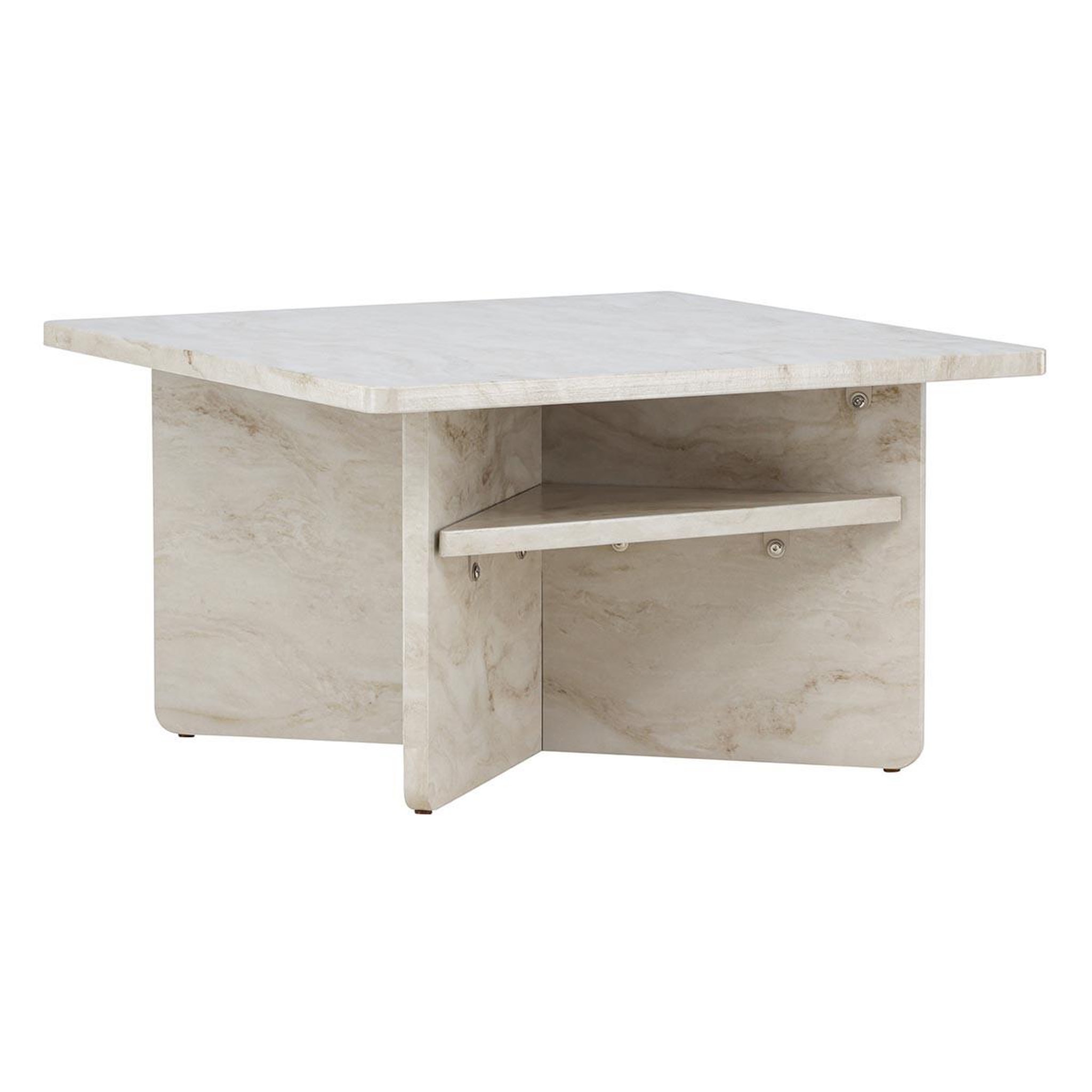 Paris Prix Table basse effet marbre  alesund   75cm beige