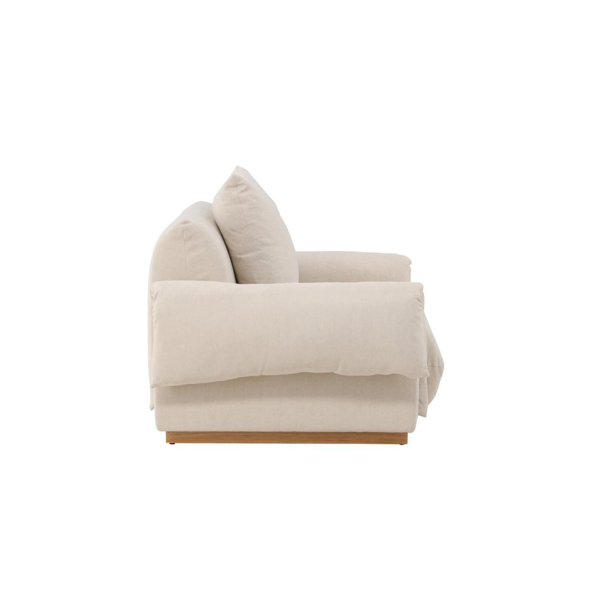 Voir la diapositive 4 : Paris Prix Fauteuil design effet lin  mollosund  118cm beige