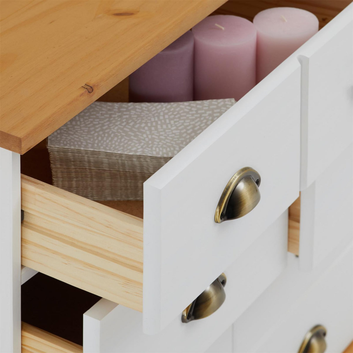 IDIMEX Commode apothicaire COLMAR en pin massif, 11 tiroirs