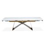 Voir la diapositive 3 : Paris Prix Table de Repas Extensible  Nayla  180-260cm Blanc & Or