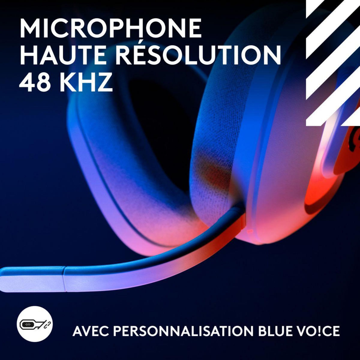 Logitech Casque gamer A20X Blanc + base