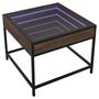 Voir la diapositive 3 : VIDAXL Table basse avec LED Infinity chene marron 50x50x41 cm