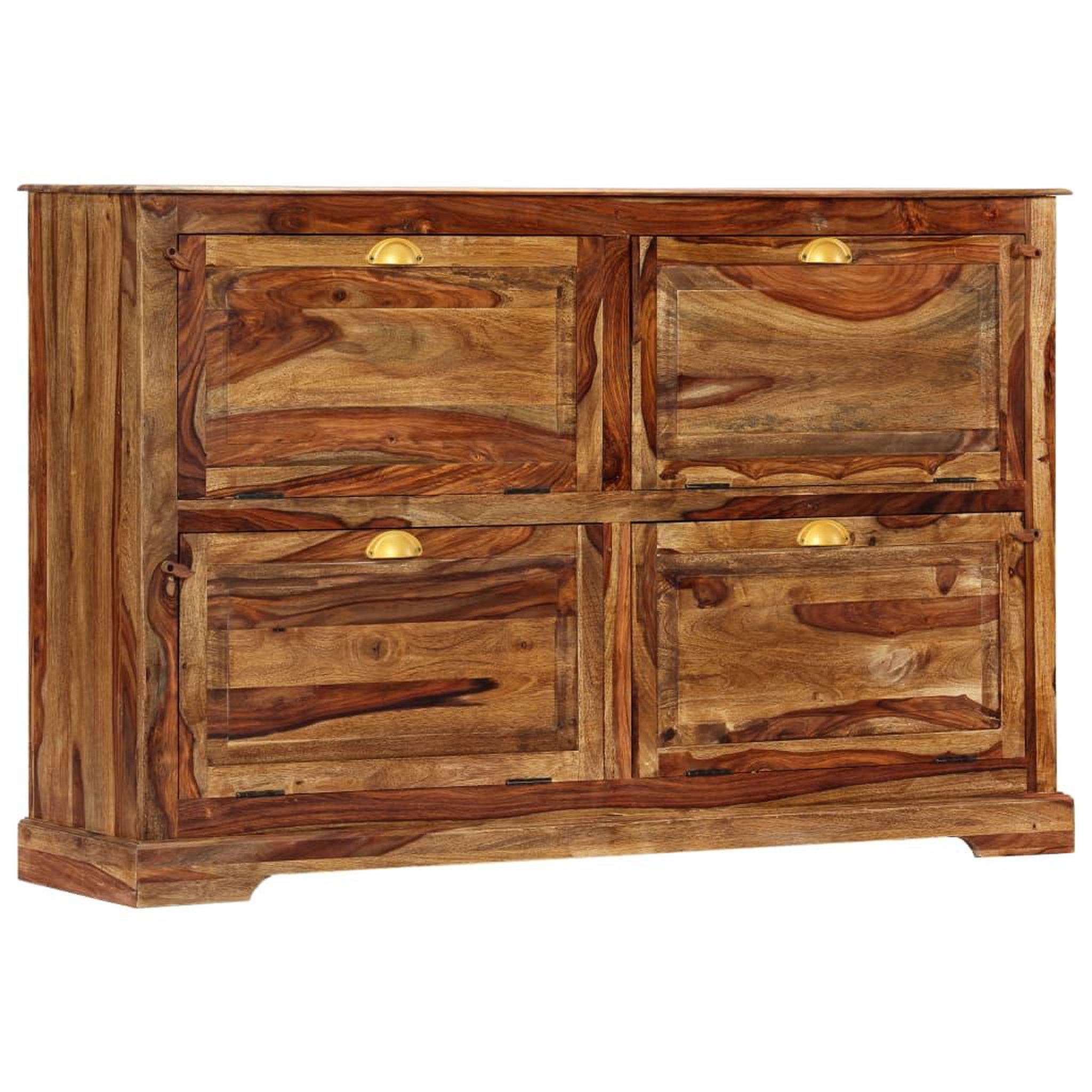 Voir la diapositive 6 : VIDAXL Armoire a chaussures 140 x 35  x 90 cm Bois massif de Sesham