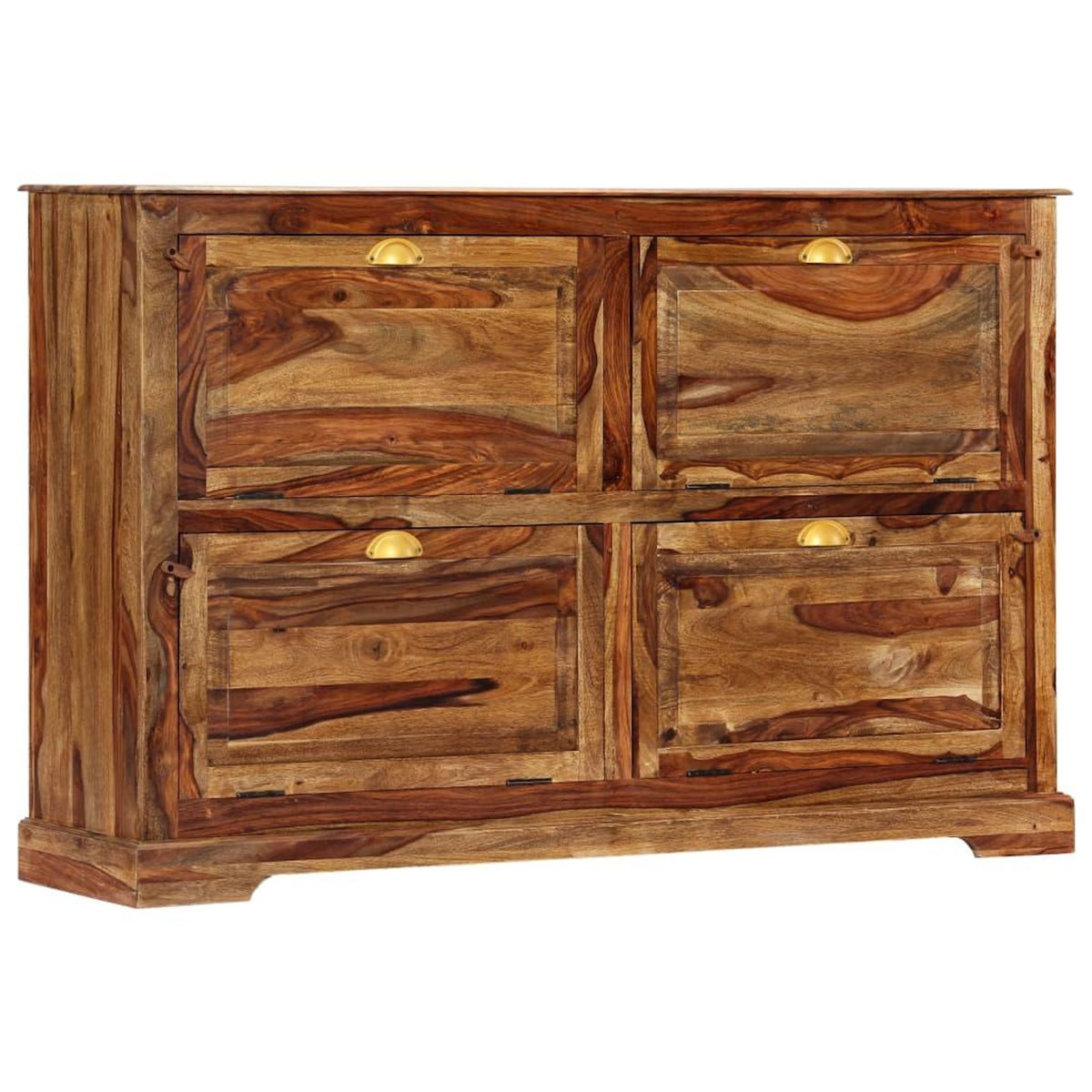 VIDAXL Armoire a chaussures 140 x 35  x 90 cm Bois massif de Sesham